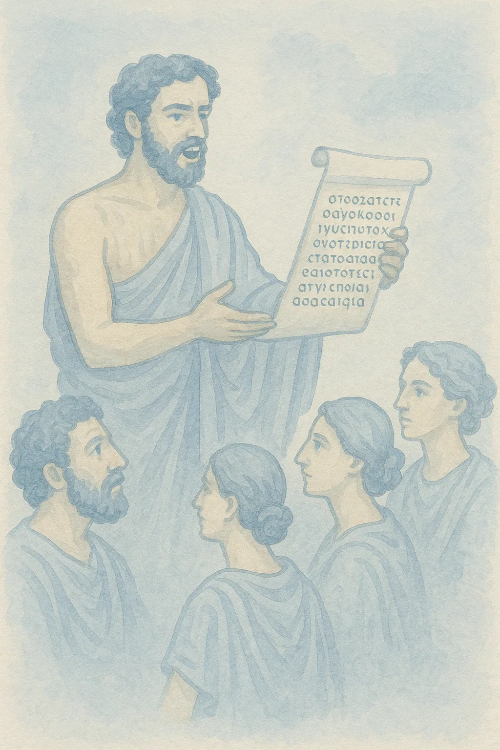 In ancient Greece and Rome, text did not have gaps between words and had limited punctuation (scriptio continua).
